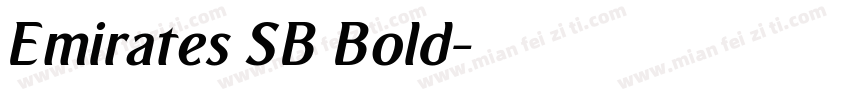 Emirates SB Bold字体转换